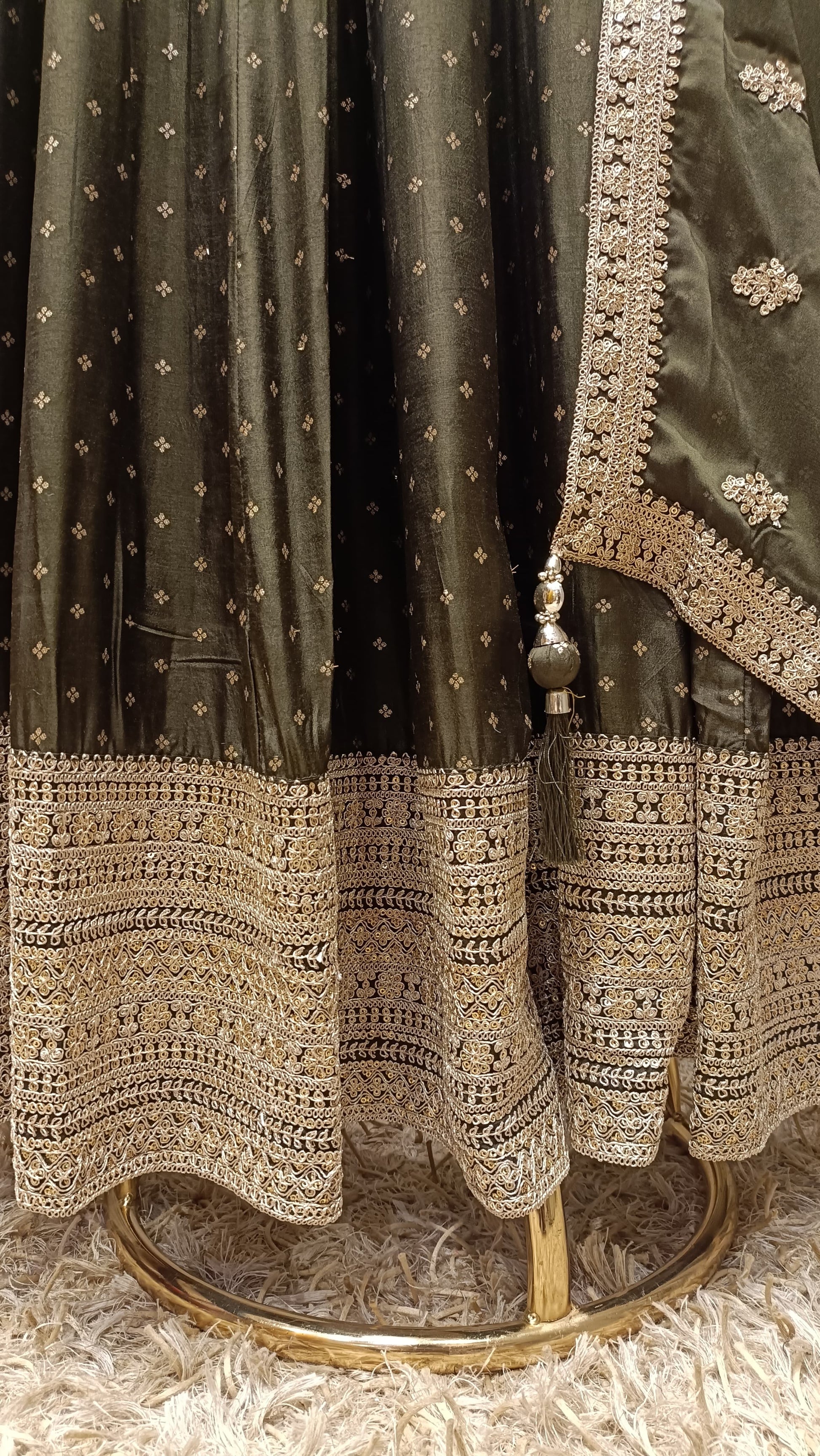 ANARKALI FLOOR LENGTH GOWN SANGEET,MEHNDI,FESTIVE OCCASSION, PARTY WEAR