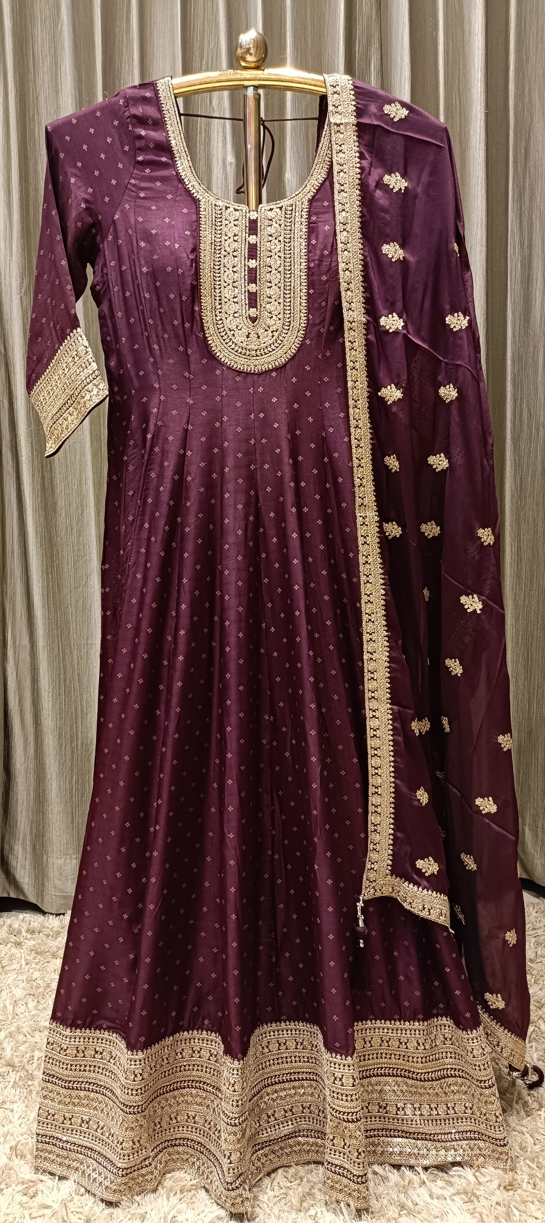 ANARKALI FLOOR LENGTH EVENING RECEPTION,WEDDING,SANGEET PARTY