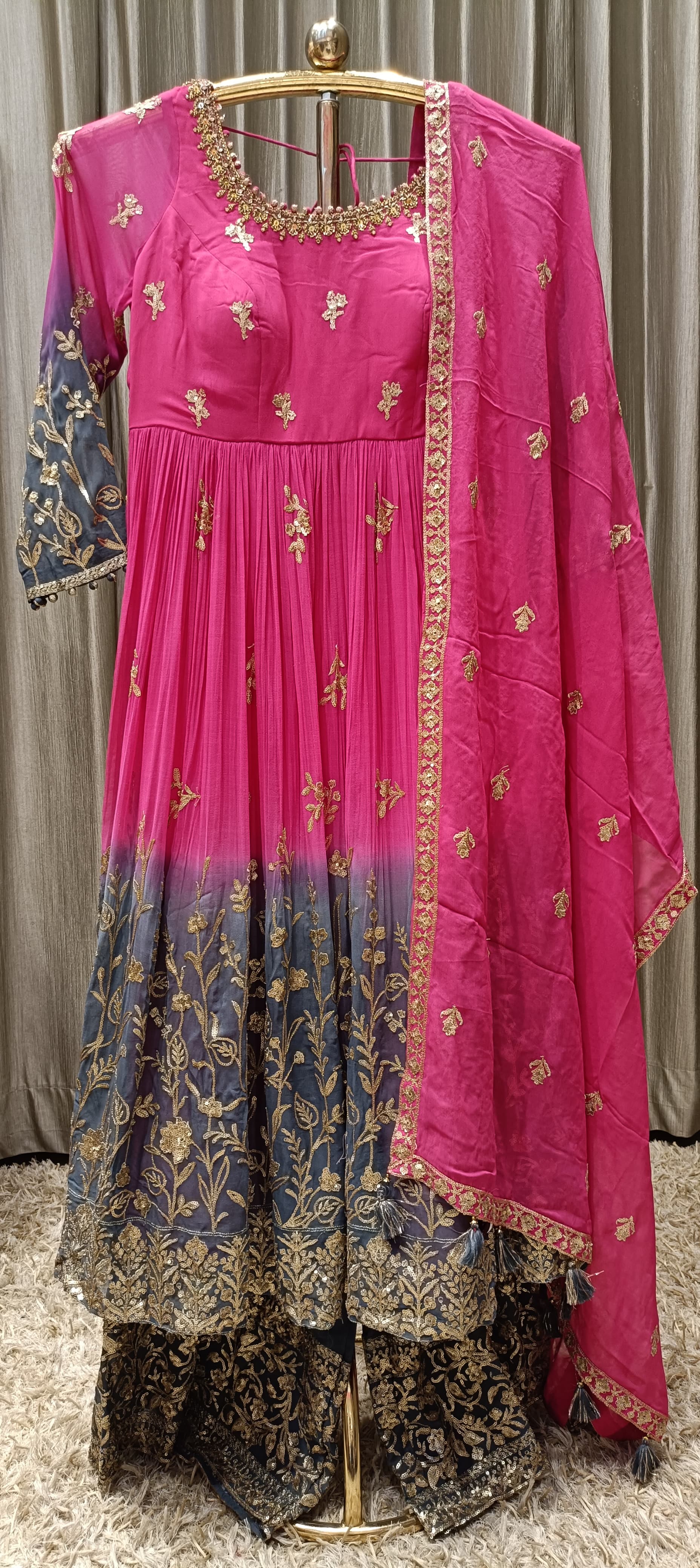 ANARKALI PALAZZO SET CASUAL WEDDING, SANGEET,MEHNDI,FESTIVE OCCASSION PARTY WEAR