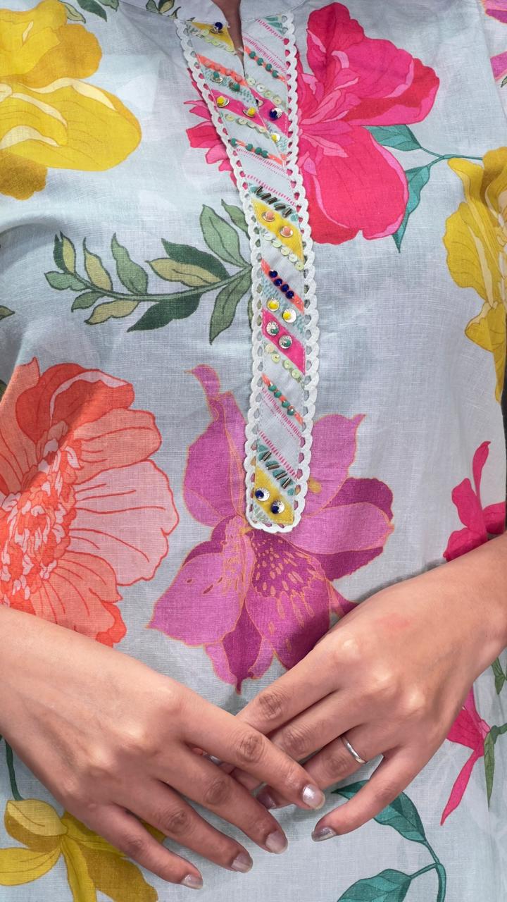 Daily wear printed cotton kurta set