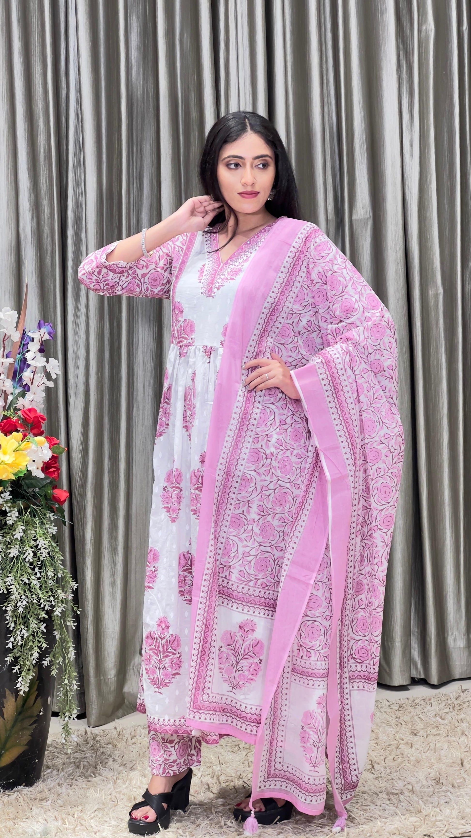 casual regular wear kurta set