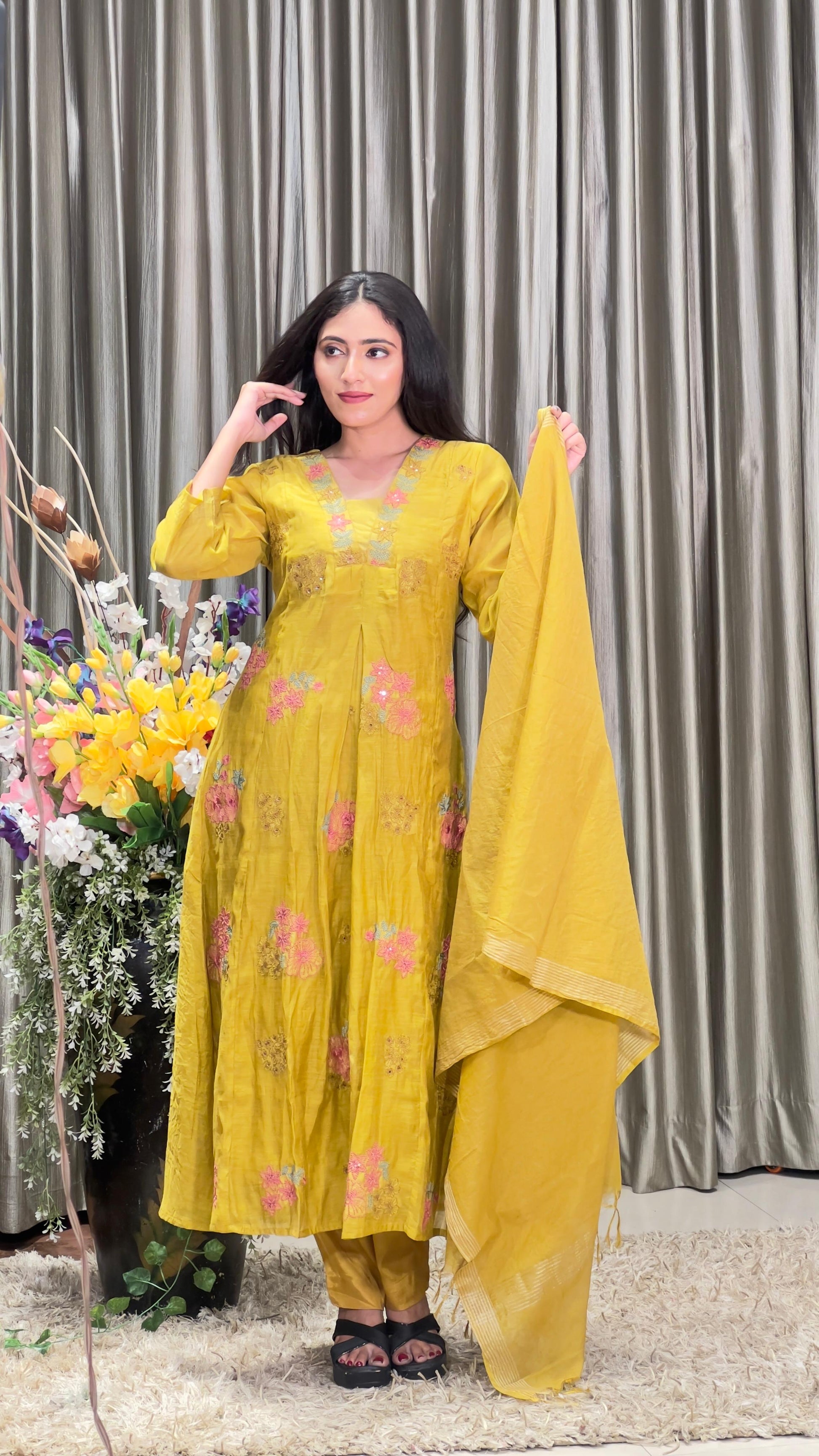 A-LINE FALARE KURTA SET CASUAL ,DAILY,OFFICE WEAR KURTA SET