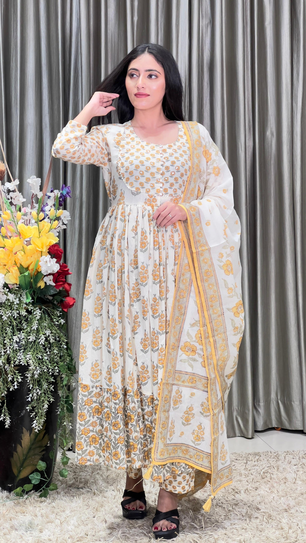 daily wear printed cotton kurta set