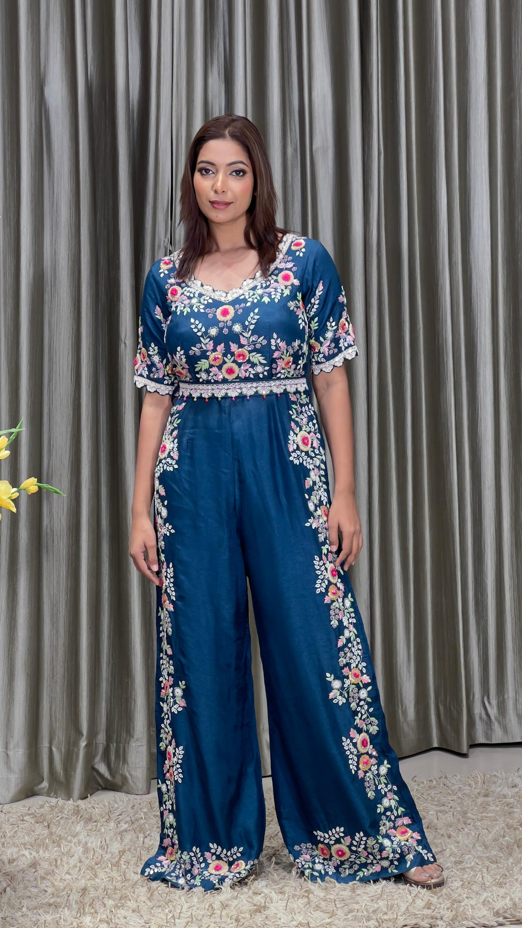 INDO-WESTERN JUMPSUIT COCKTAIL,EVENING OCCASSION,PARTY WEAR DRESS