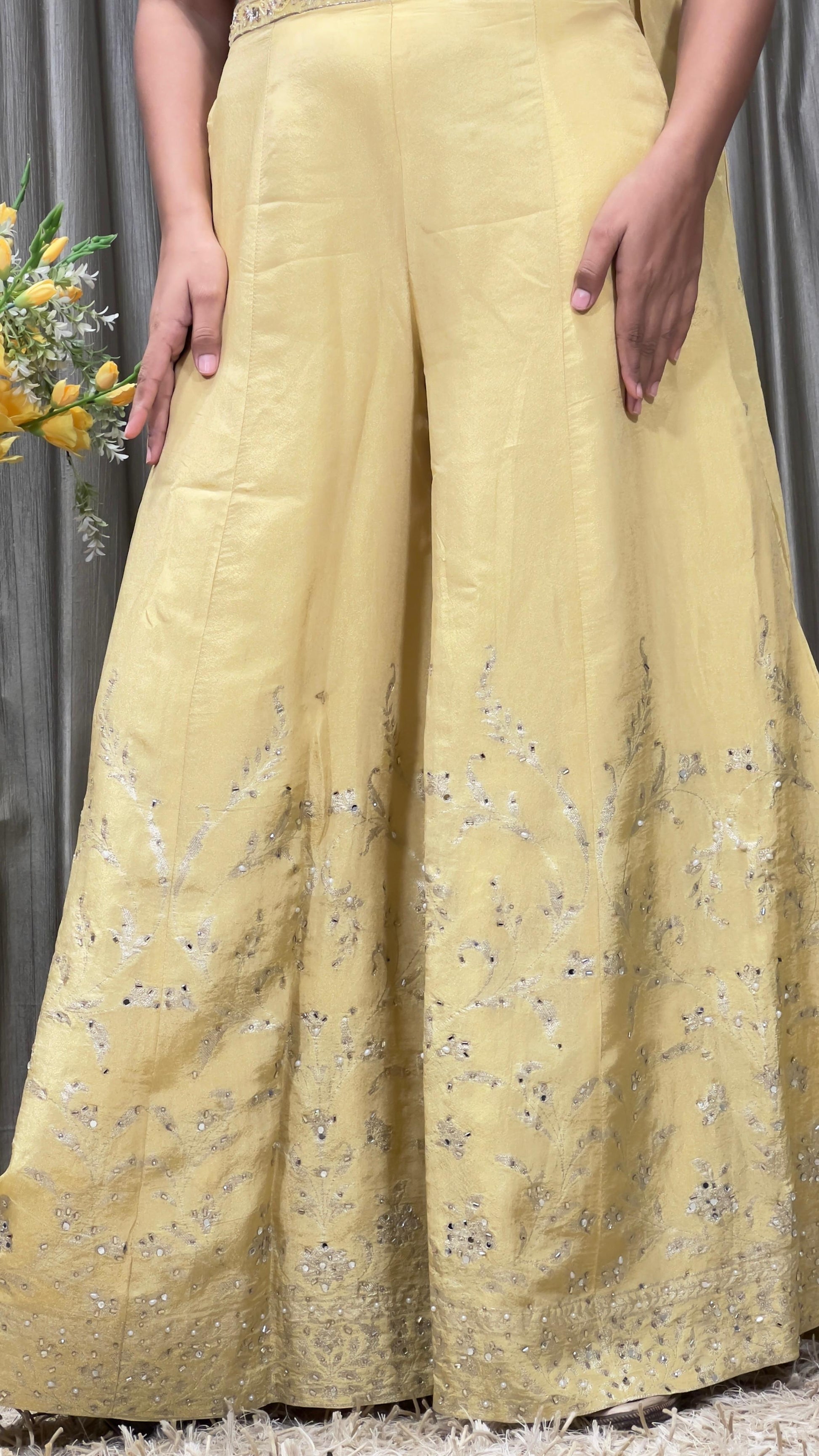 INDO-WESTERN PALAZZO SET,COCKTAIL,MEHNDI,HALDI FESTIVE CELEBRATION, PARTY WEAR
