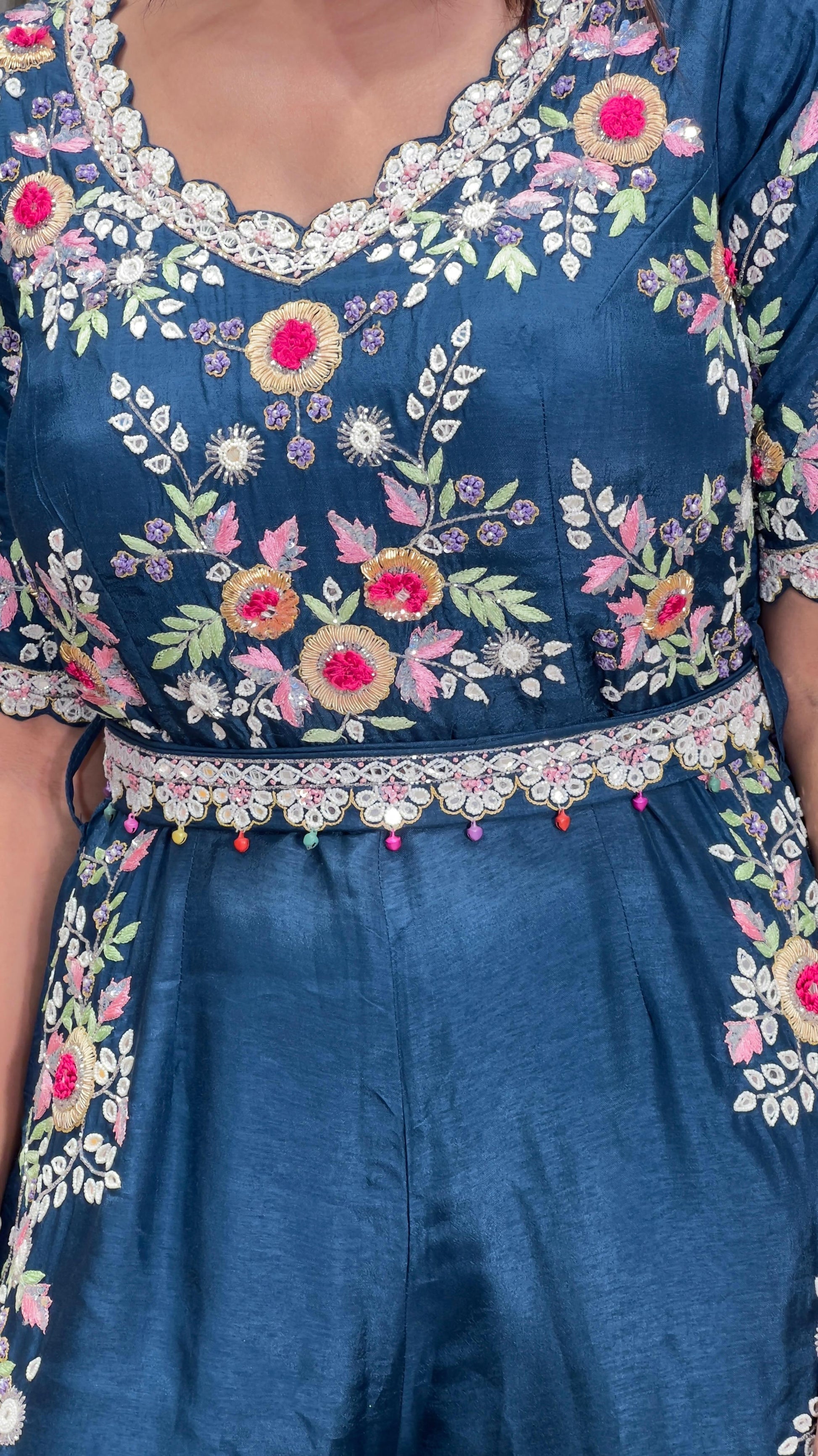 INDO-WESTERN JUMPSUIT COCKTAIL,EVENING OCCASSION,PARTY WEAR DRESS