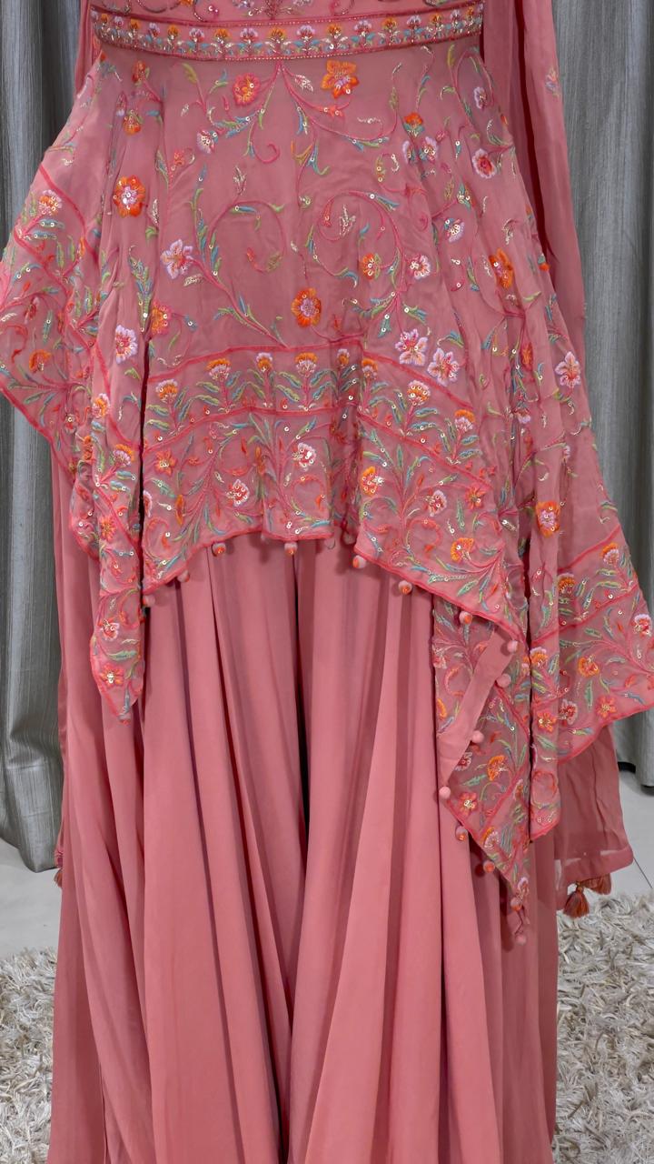 INDO-WESTERN PALAZZO SET SANGEET,CASUAL OCCASSION,MEHNDI,PARTY WEAR