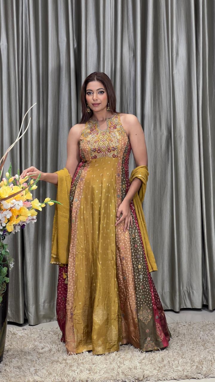 ANARKALI FLOOR LENGTH  WEDDING,RECEPTION,TRADITIONAL,FESTIVE OCCASSION PARTY WEAR