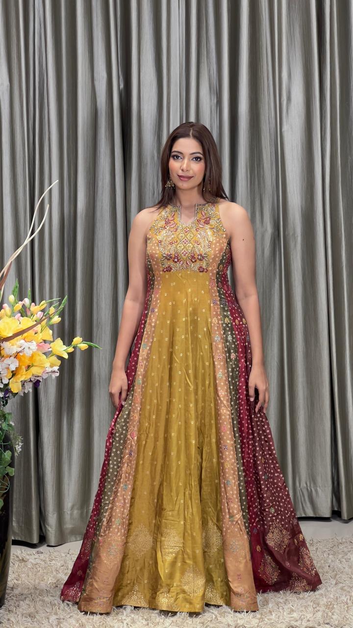 ANARKALI FLOOR LENGTH  WEDDING,RECEPTION,TRADITIONAL,FESTIVE OCCASSION PARTY WEAR