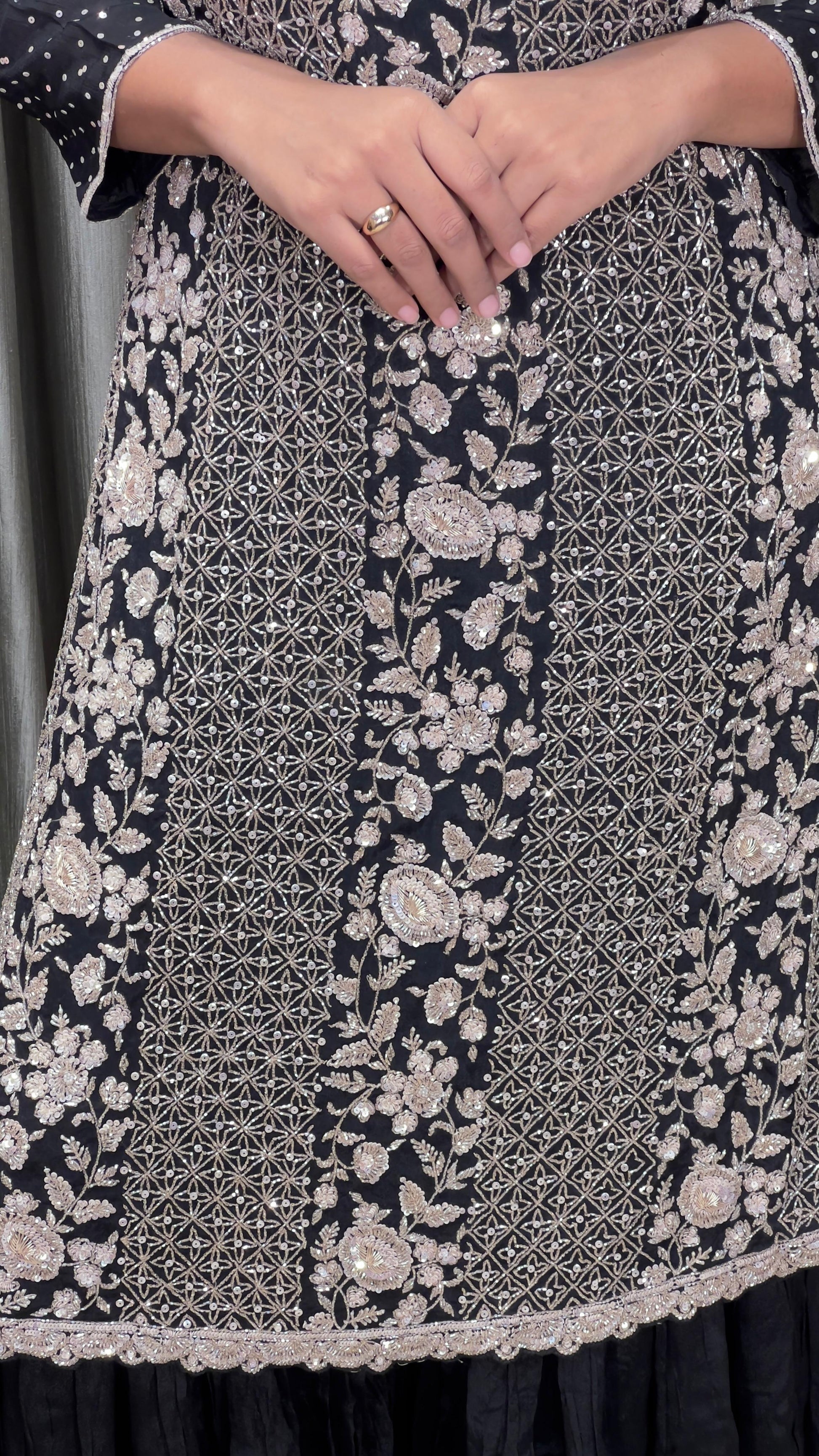 COCKTAIL PARTY WEAR GHARARA SUIT