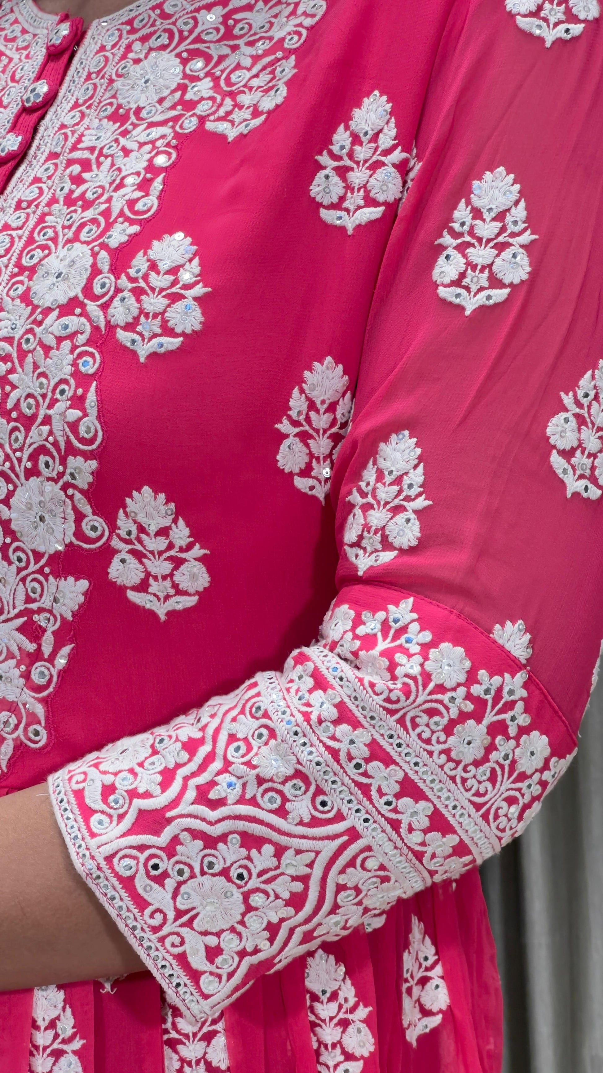 FESTIVE OCCASSION, PARTY WAER, GEORGETTE ANARKALI DRESS