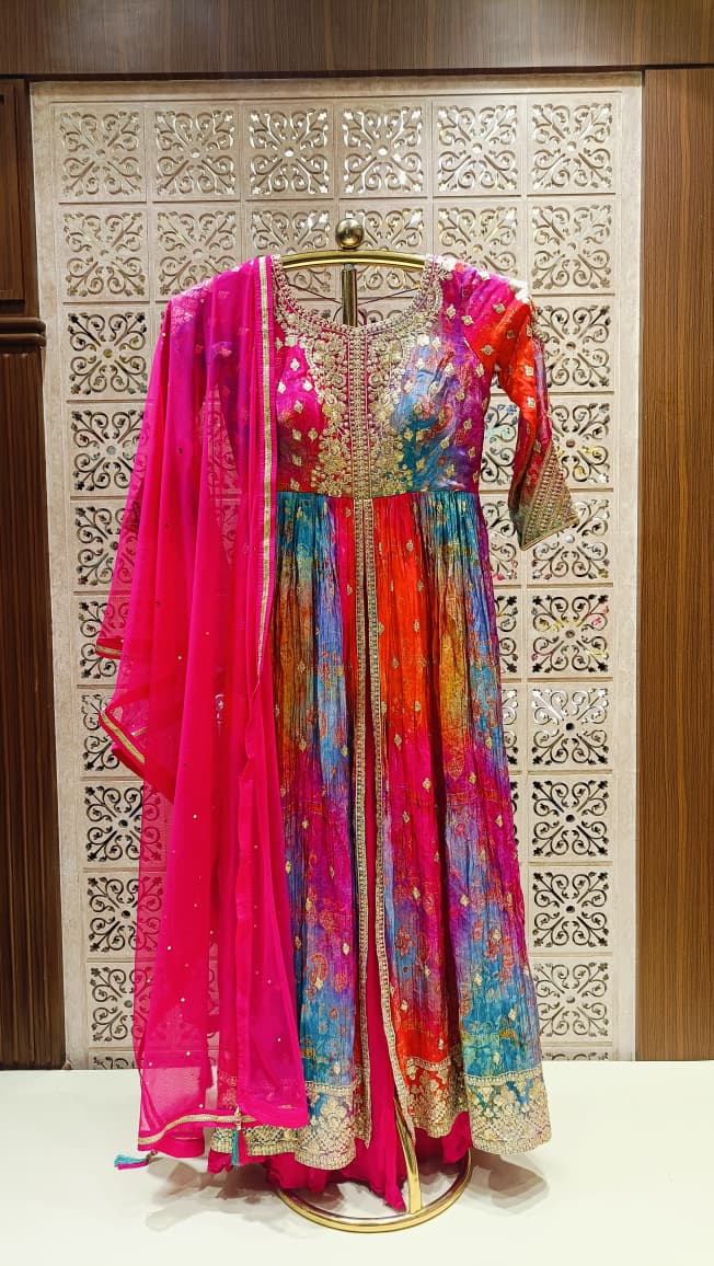 FRONT-CUT INDO-WESTERN STYEL PARTY WEAR