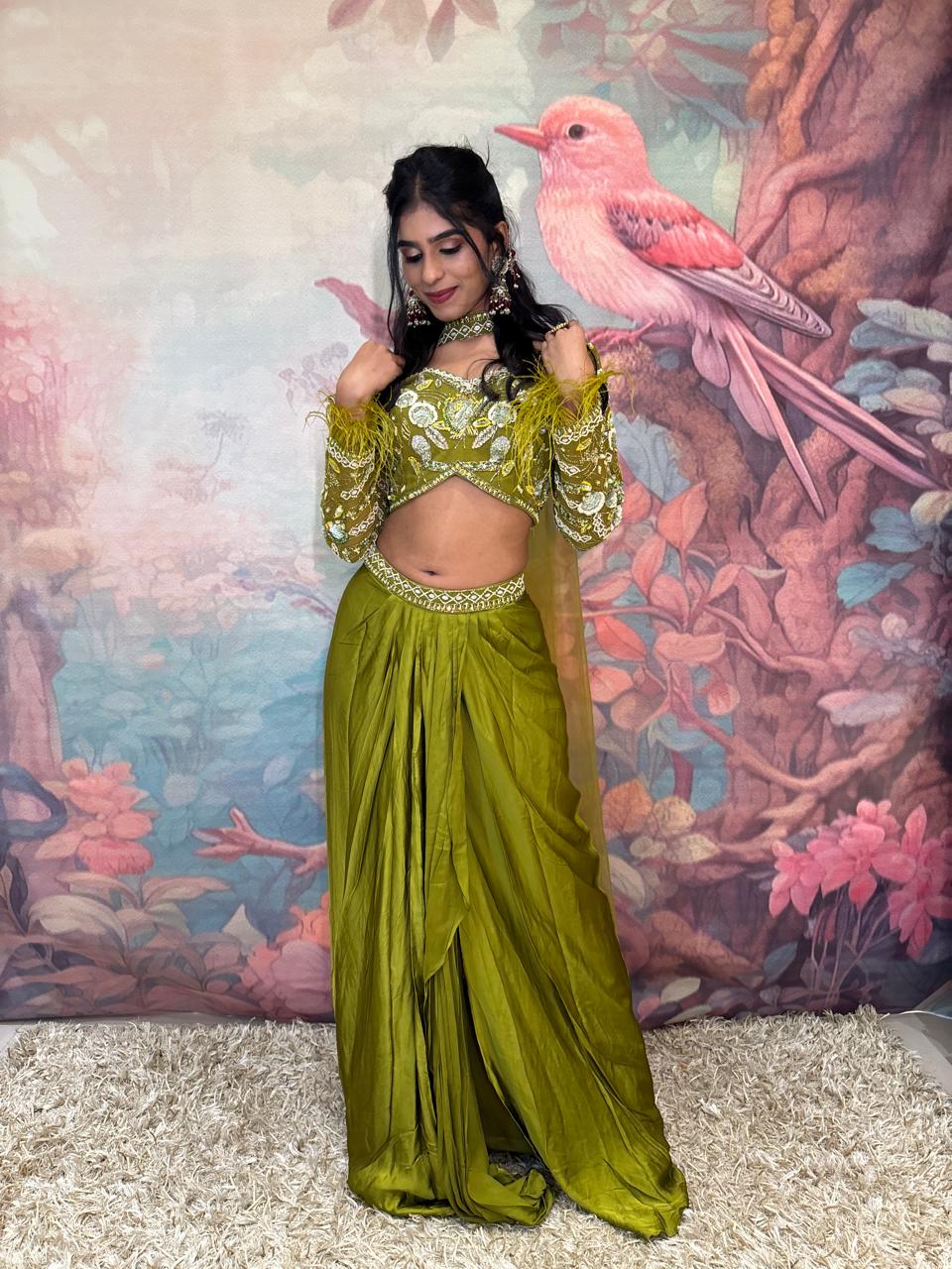 INDO-WESTERN MEHNDI,HALDI,EVENING OUTFIT