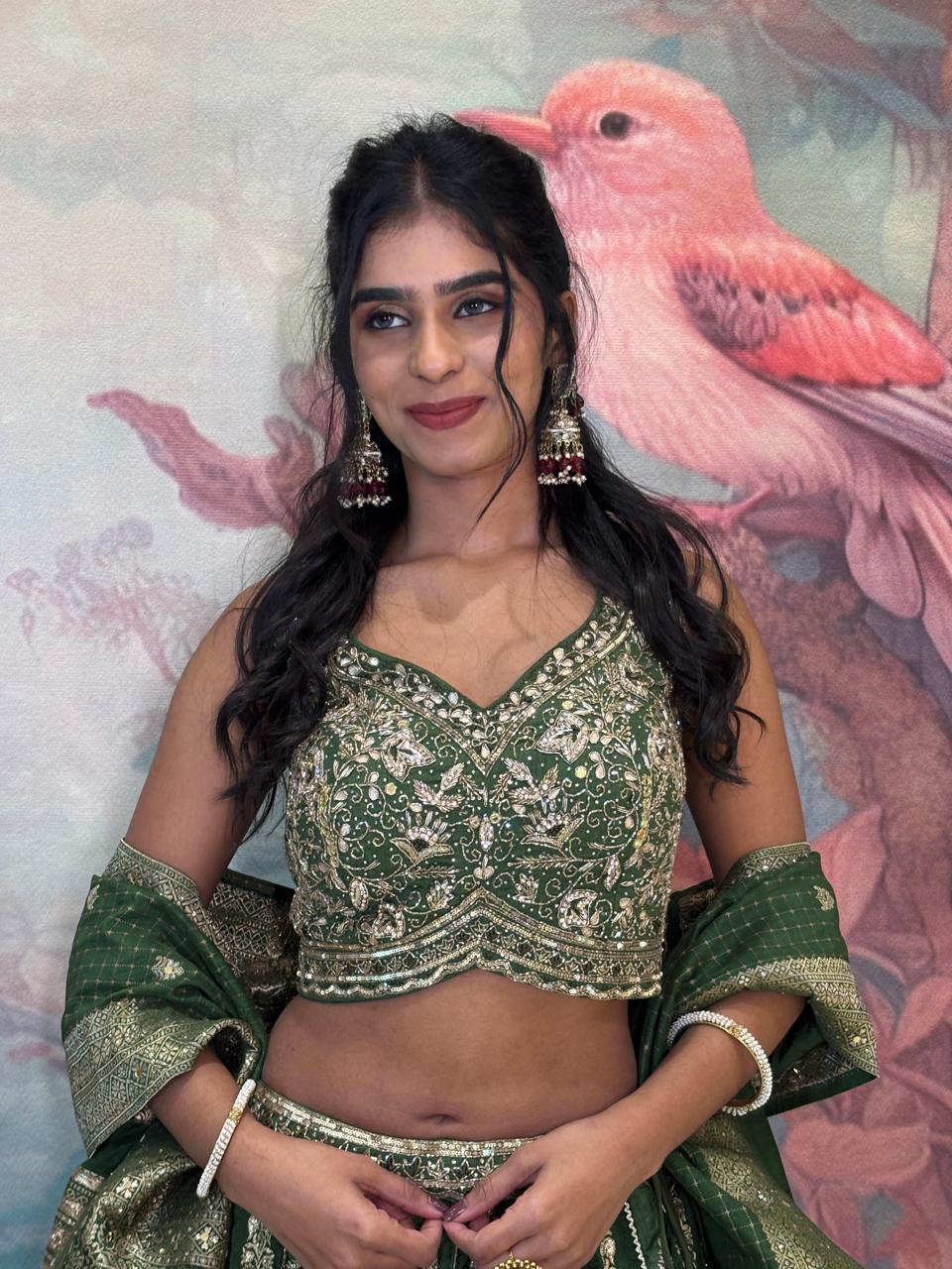 DESIGNER WEDDING,RECEPTION,MEHENDI,HALDI WEAR LEHENGA CHOLI