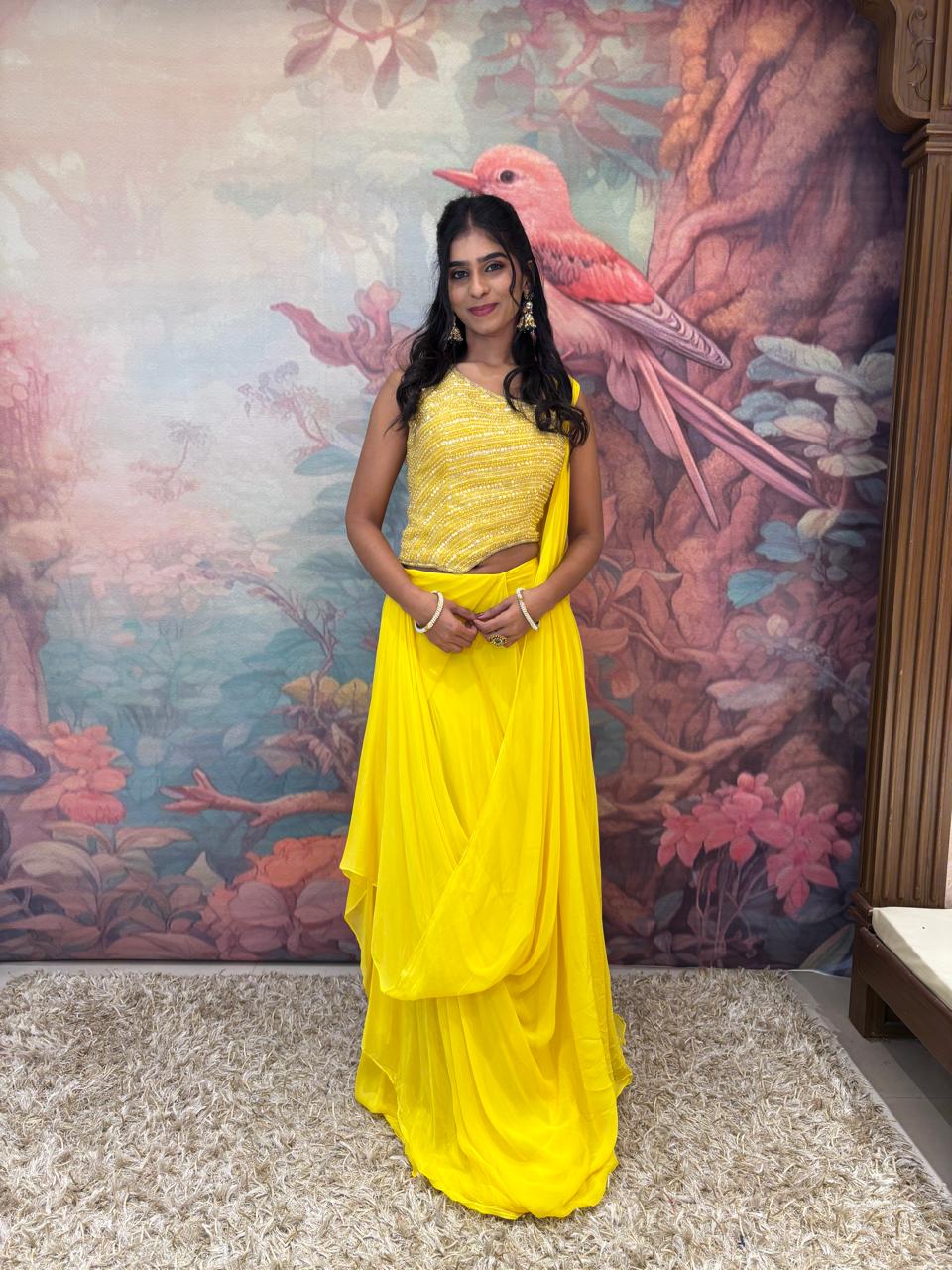 INDO-WESTERN HALDI,FESTIVE WAER OUTFIT