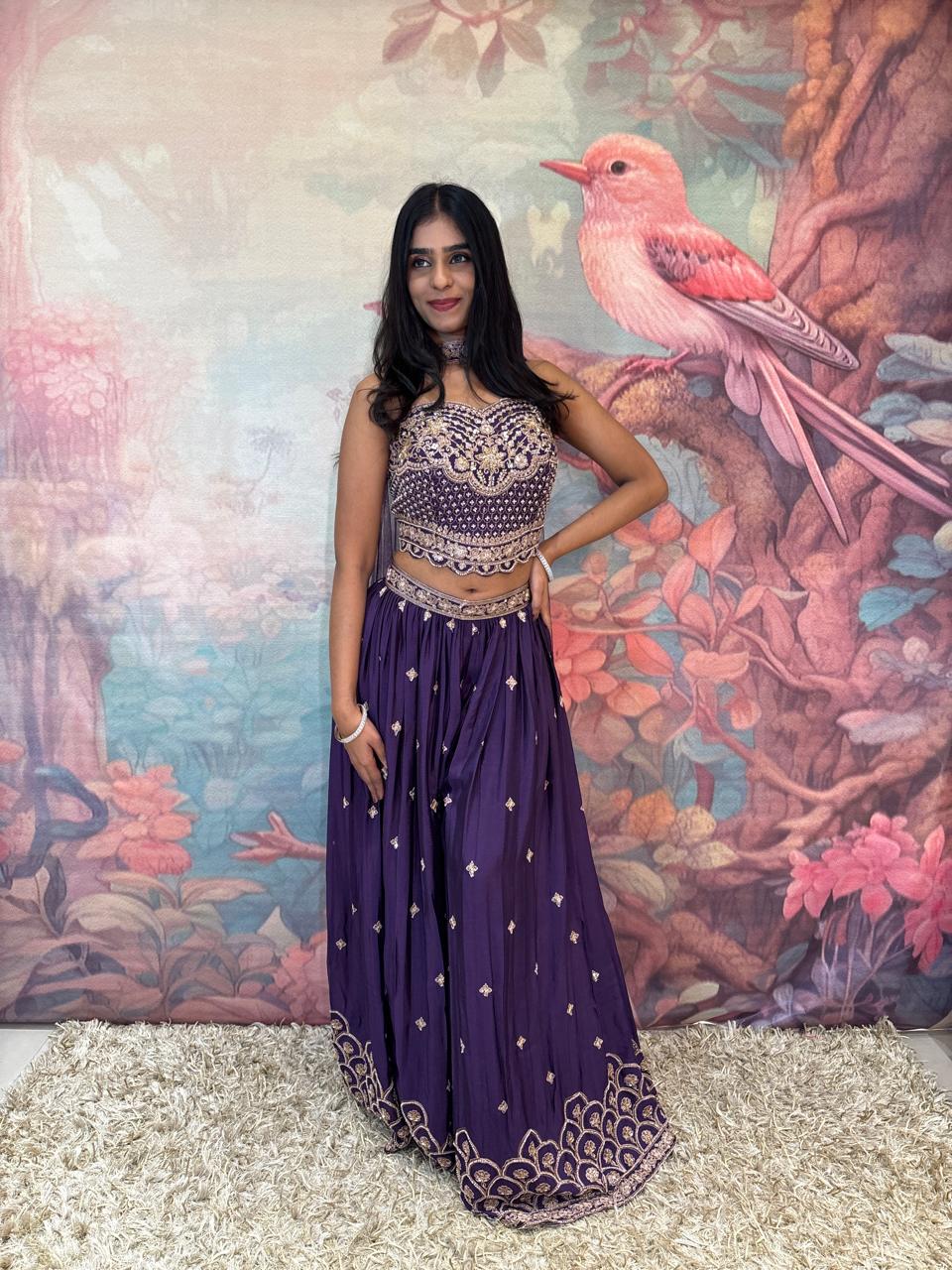 INDO-WESTERN SPEGHETI STYLE OUTFIT HALDI,MEHNDI,FESTIVE WEAR