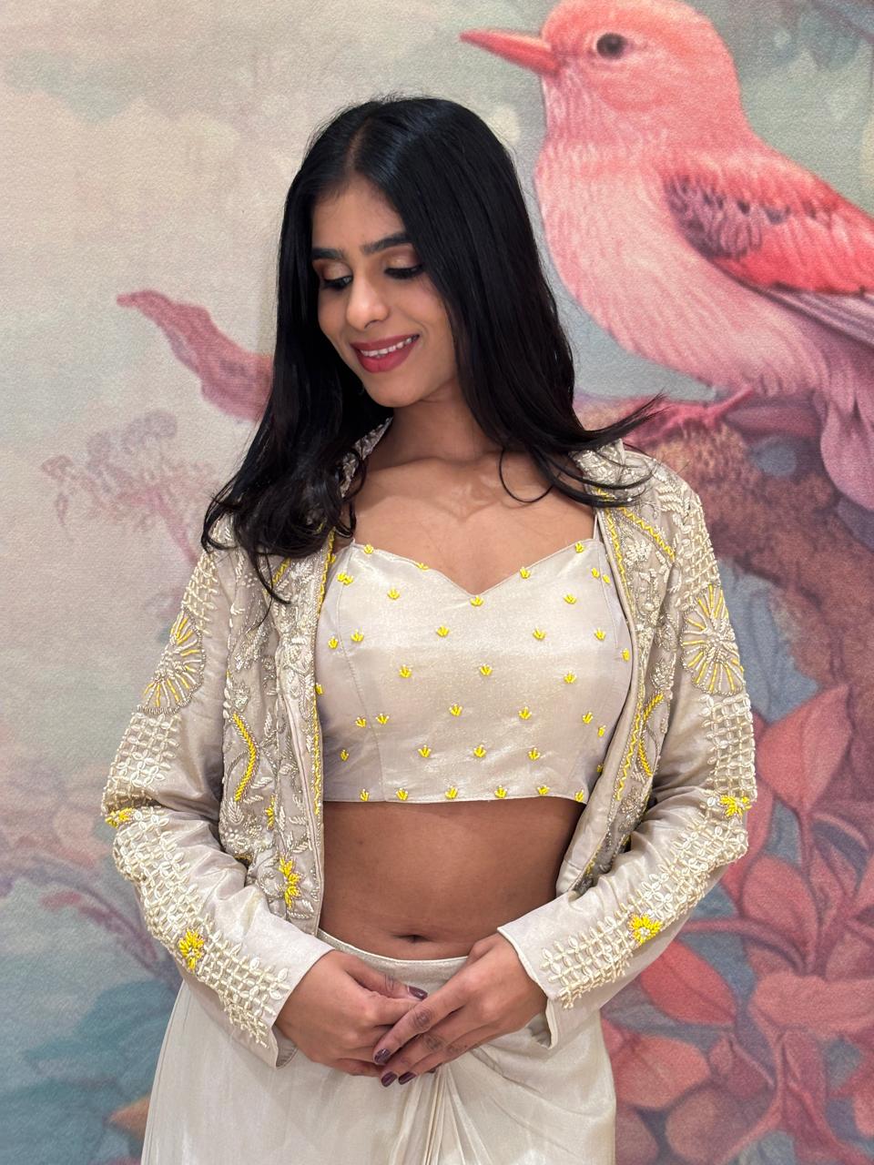 INDO-WESTERN JACKET STYLE HALDI,MEHNDI ,PARTY WEAR
