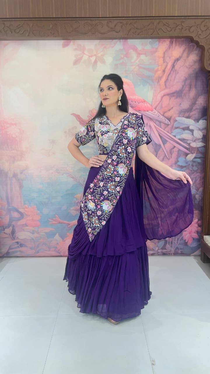 DRAPE DESIGNER LEHENGA CHOLI