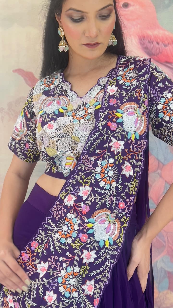 DRAPE DESIGNER LEHENGA CHOLI