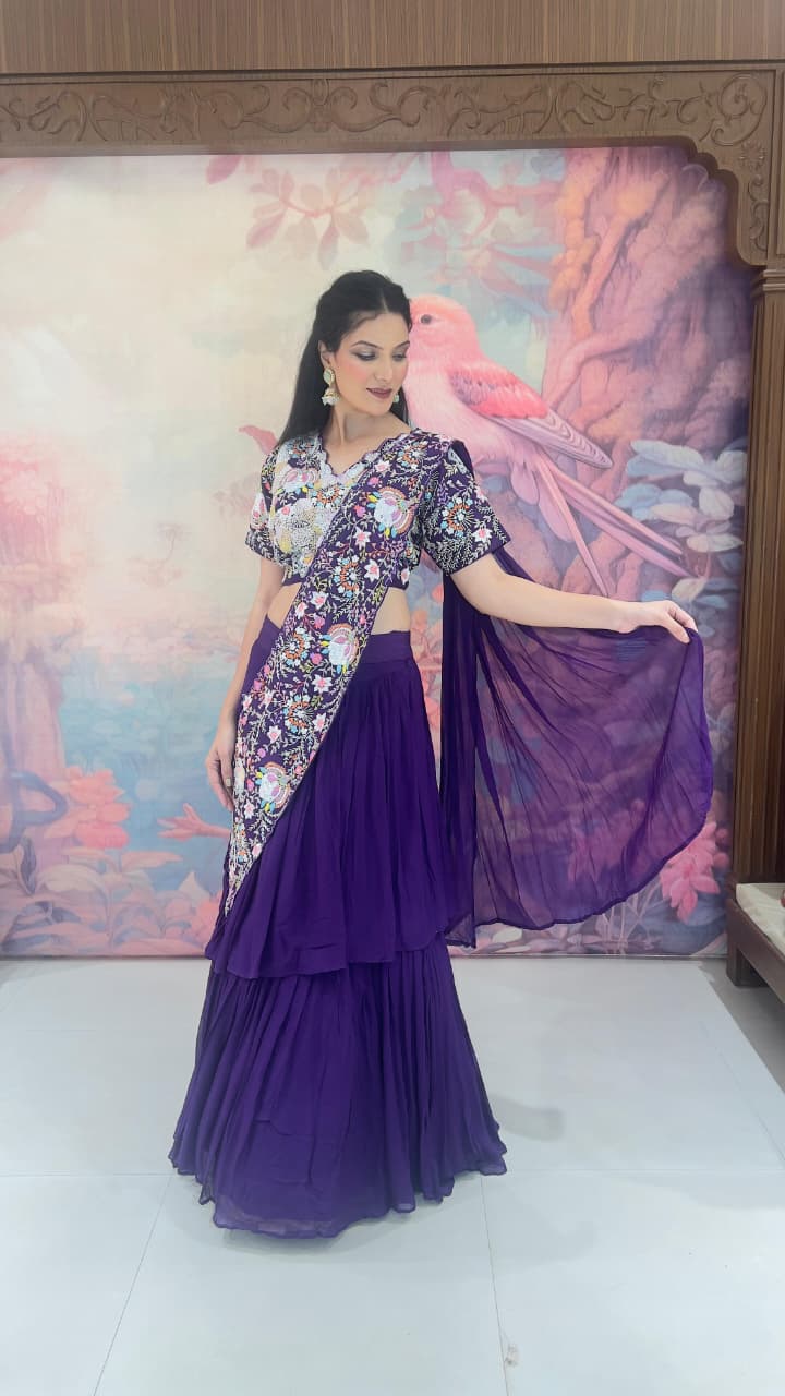 DRAPE DESIGNER LEHENGA CHOLI