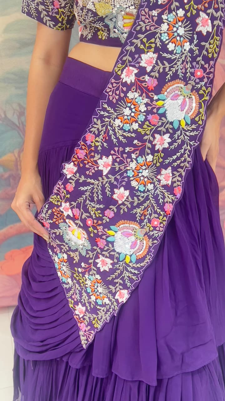 DRAPE DESIGNER LEHENGA CHOLI