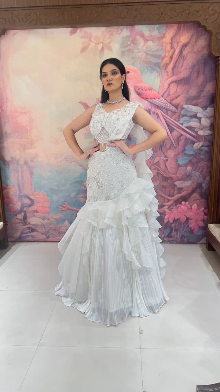 DESIGNER FISH-CUT MERMAID LEHENGA