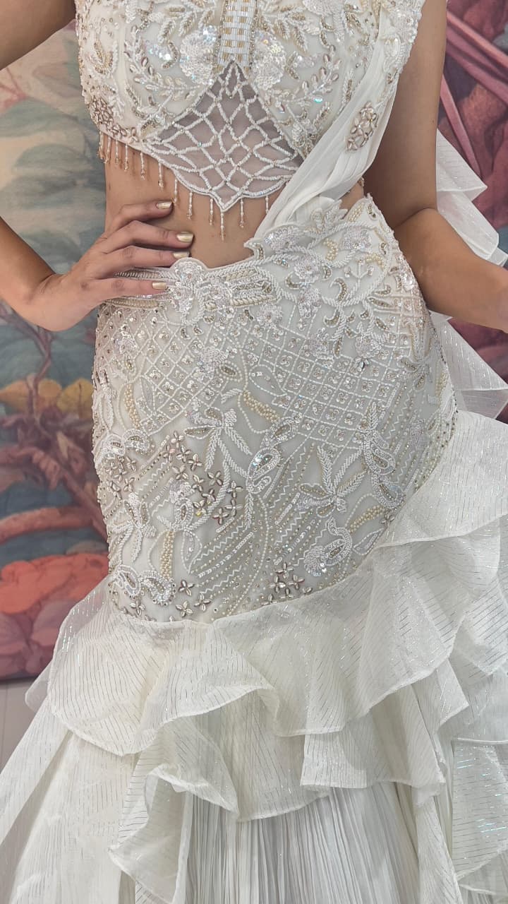 DESIGNER FISH-CUT MERMAID LEHENGA