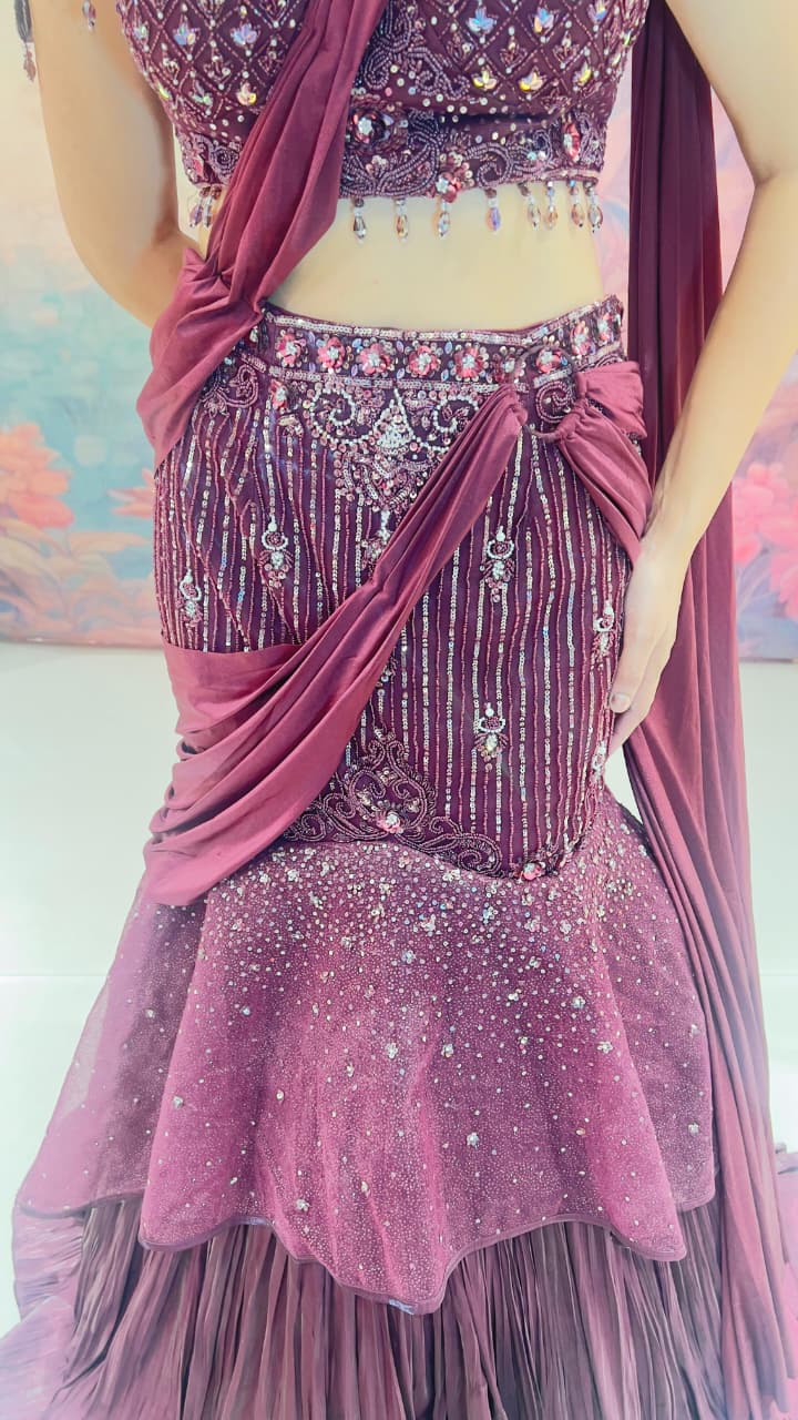 DESIGNER MERMAID FISH-CUT LEHENGA