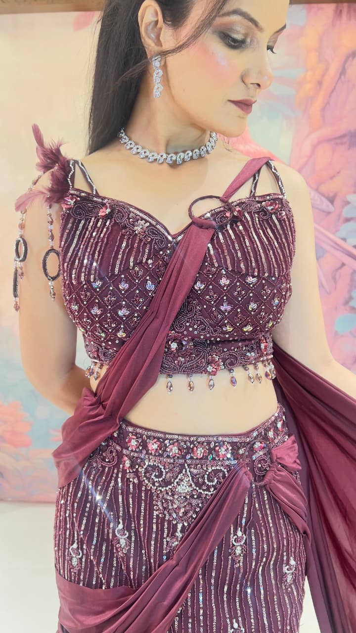 DESIGNER MERMAID FISH-CUT LEHENGA