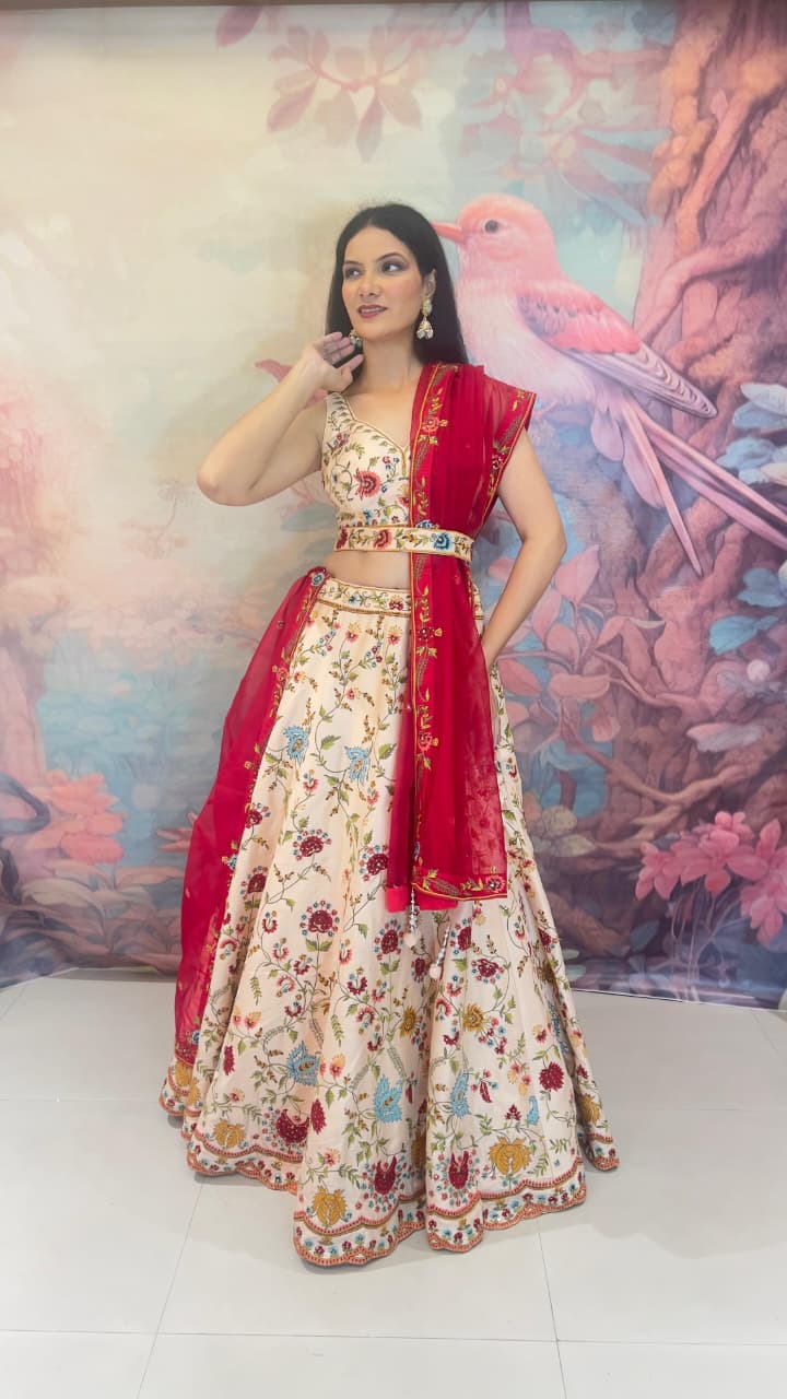 DESIGNER PARTY WEAR RECEPTION ENGAGMENT WEDDING LEHENGA CHOLI