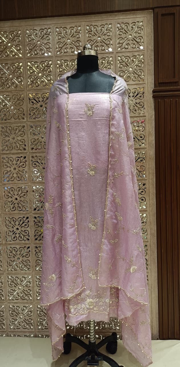 UNSTICHED DESIGNER WORK PARTY WEAR DRESS MATERIAL