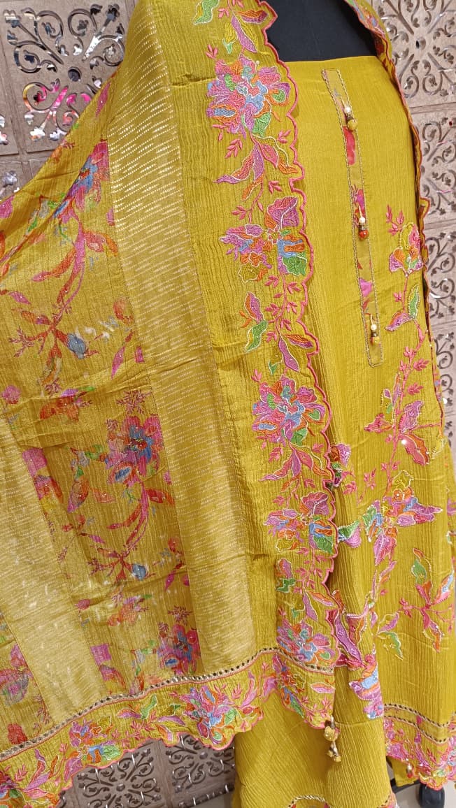 SEMI OCCASSION PARTY WEAR DRESS MATERIAL