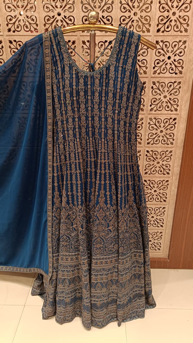 DESIGNER WEDDING RECEPTION PARTY WEAR GOWN