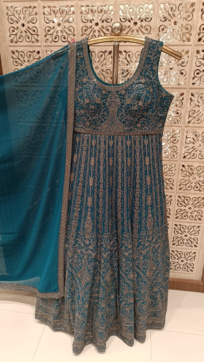 DESIGNER GOWN PARTY WEAR RECEPTION WEDDING OUTFIT