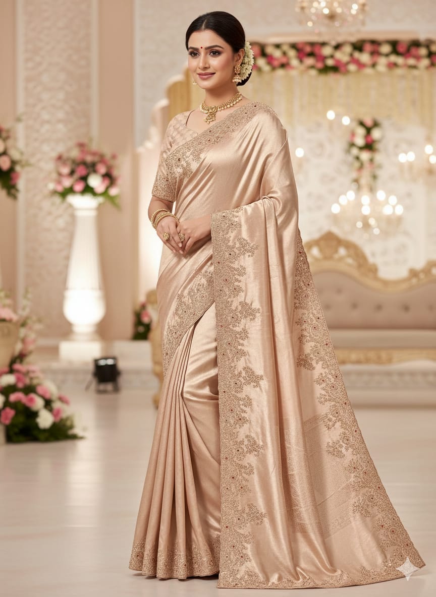 WEDDING FUNCTIONAL PARTY WEAR DESIGNER SAREE