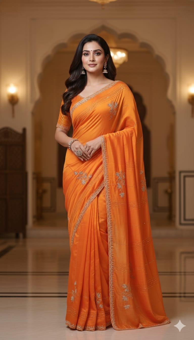 RECEPTIUON WEDDING FUNCTIONAL WEAR DESIGNER SAREE