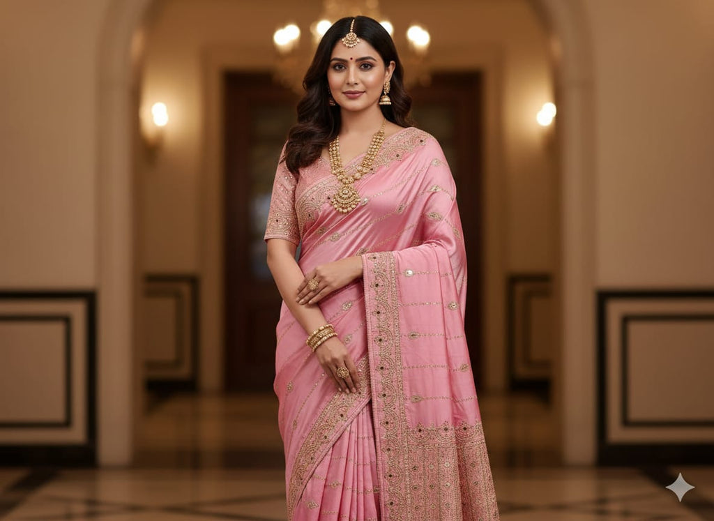 WEDDING RECEPTION PARTY WEAR DESIGNER SAREE