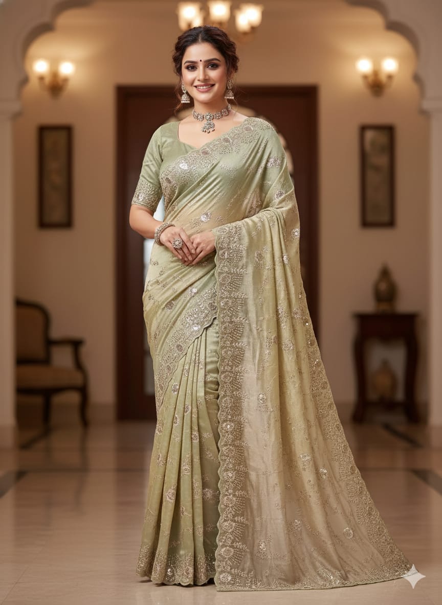RECEPTION WEDDING PARTY WEAR SAREE
