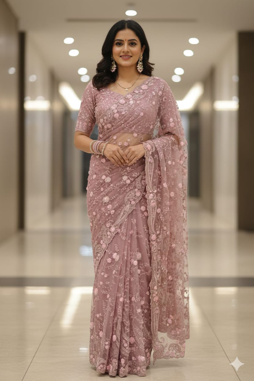 WEDDING RECEPTION PARTY WEAR SAREE