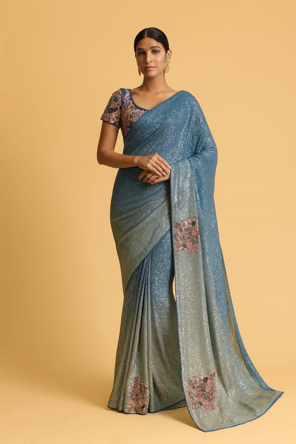 READY BLOUSE DESIGNER PARTY WEAR SAREE
