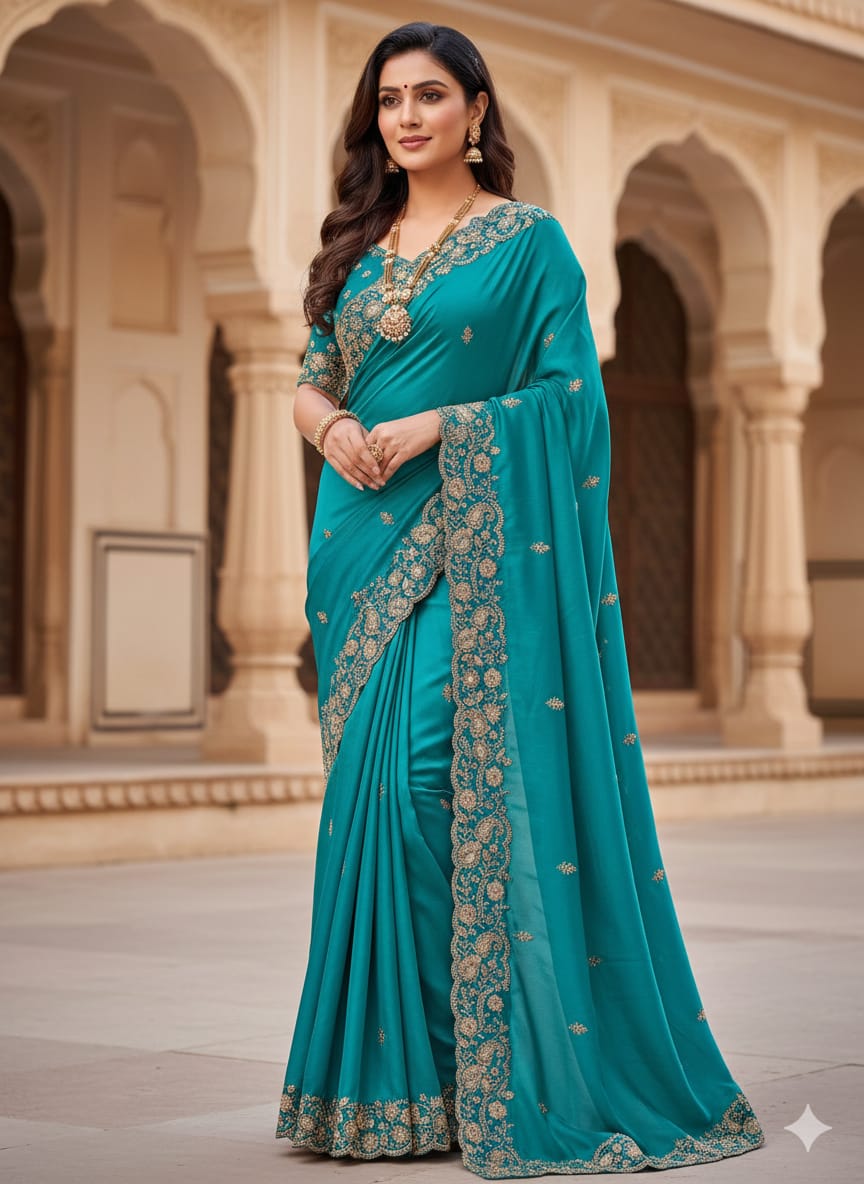 WEDDING,RECEPTION FUNCTIONAL PARTY WEAR SAREE
