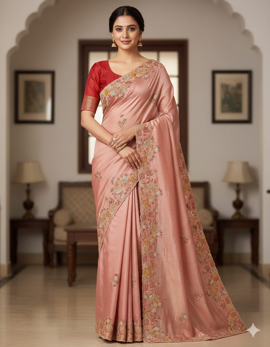 WEDDING RECEPTION FUNCTIONAL WEAR DESIGNER SAREE