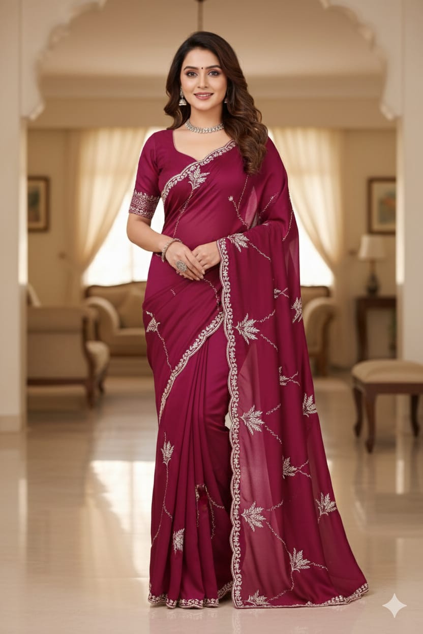 WEDDING RECEPTION FUNCTIONAL PARTY WEAR SAREE