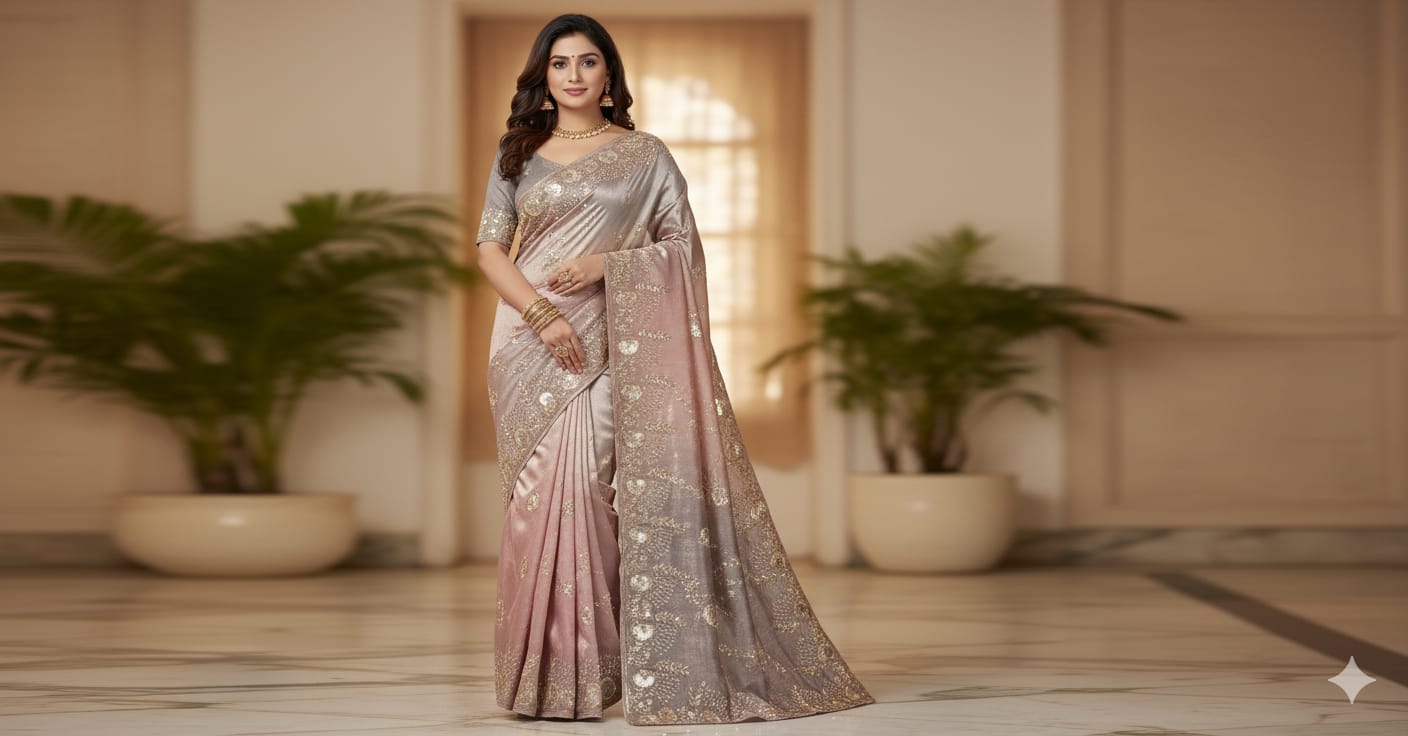 RECEPTION WEDDING FUNCTIONAL WEAR DESIGNER SAREE