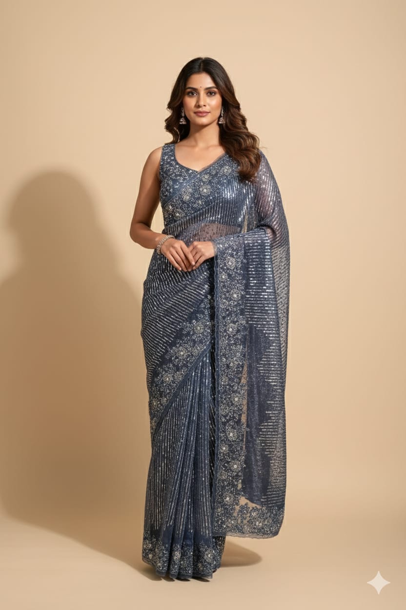 WEDDING RECEPTION DESIGNER PARTY WEAR SAREE