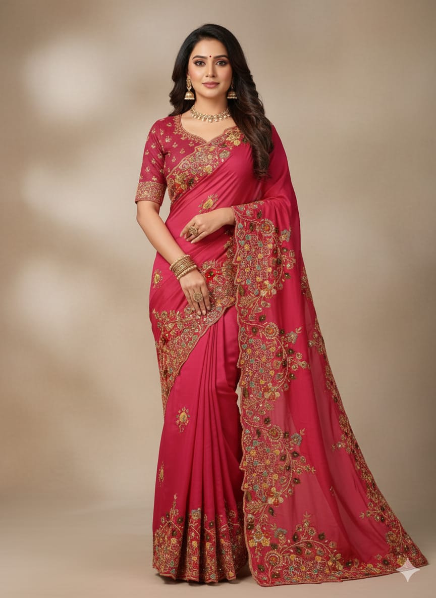 WEDDING RECEPTION PARTY WEAR SAREE
