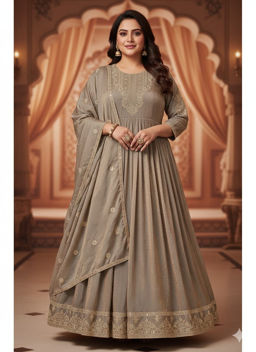 BEAUTIFULL PARTY WEAR FLOOR LENGTH GOWN