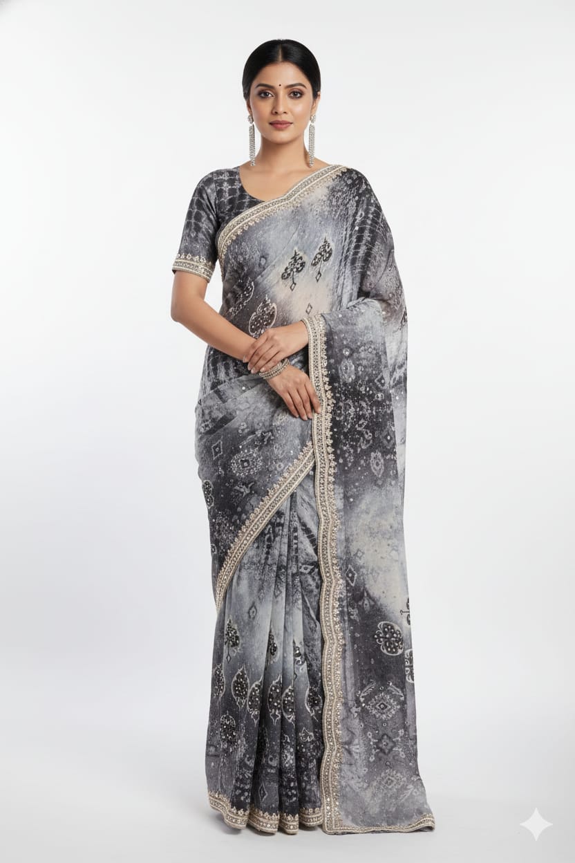 COCKTAIL,EVENING RECEPTION PARTY WEAR SAREE
