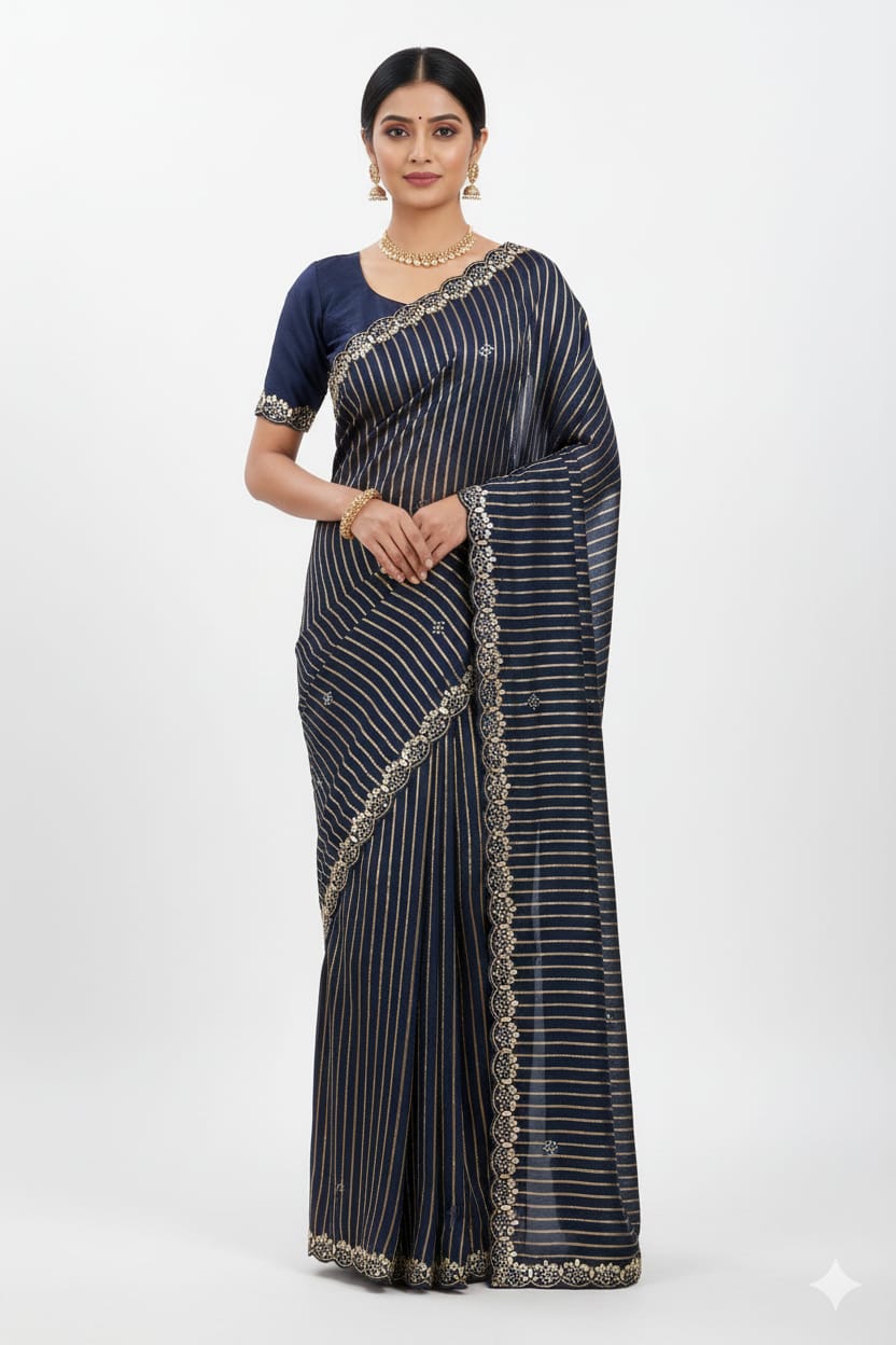 EVENING,RECEPTION FESTIVE WEAR SAREE