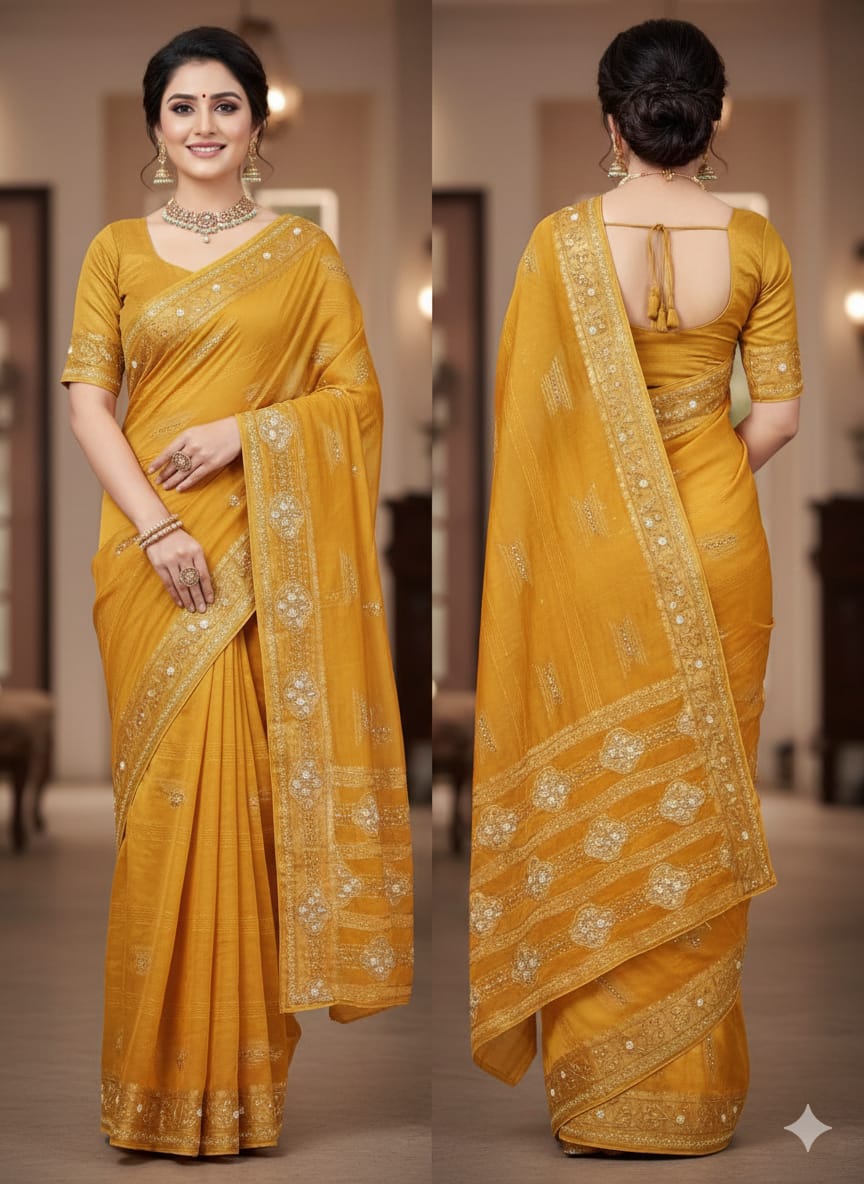 BANARSI SILK PARTY WEAR SAREE
